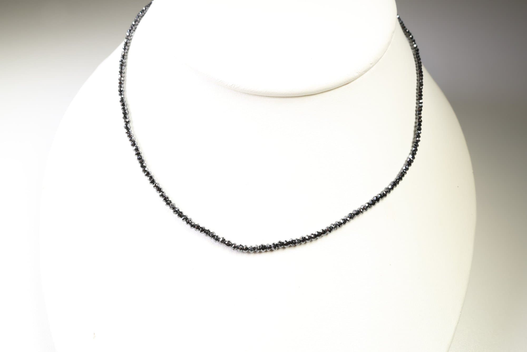 18k White Gold Black Diamond Necklace Approx. 20.00ctw Gemstone Jewelry Diamonds jewelry auction at Alighieri's