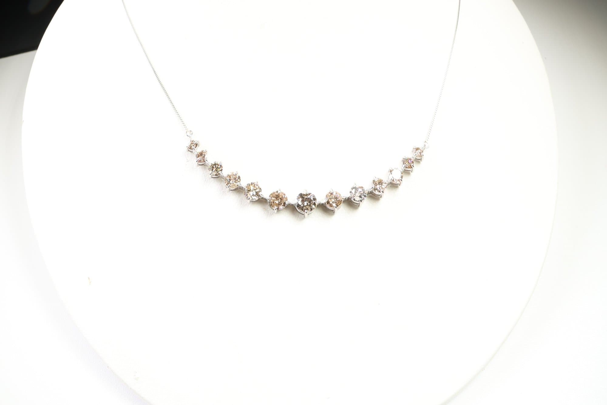 Platinum, Natural Diamond Pendant Necklace 1.00ctw, Gemstone Jewelry Diamonds jewelry auction at Alighieri's