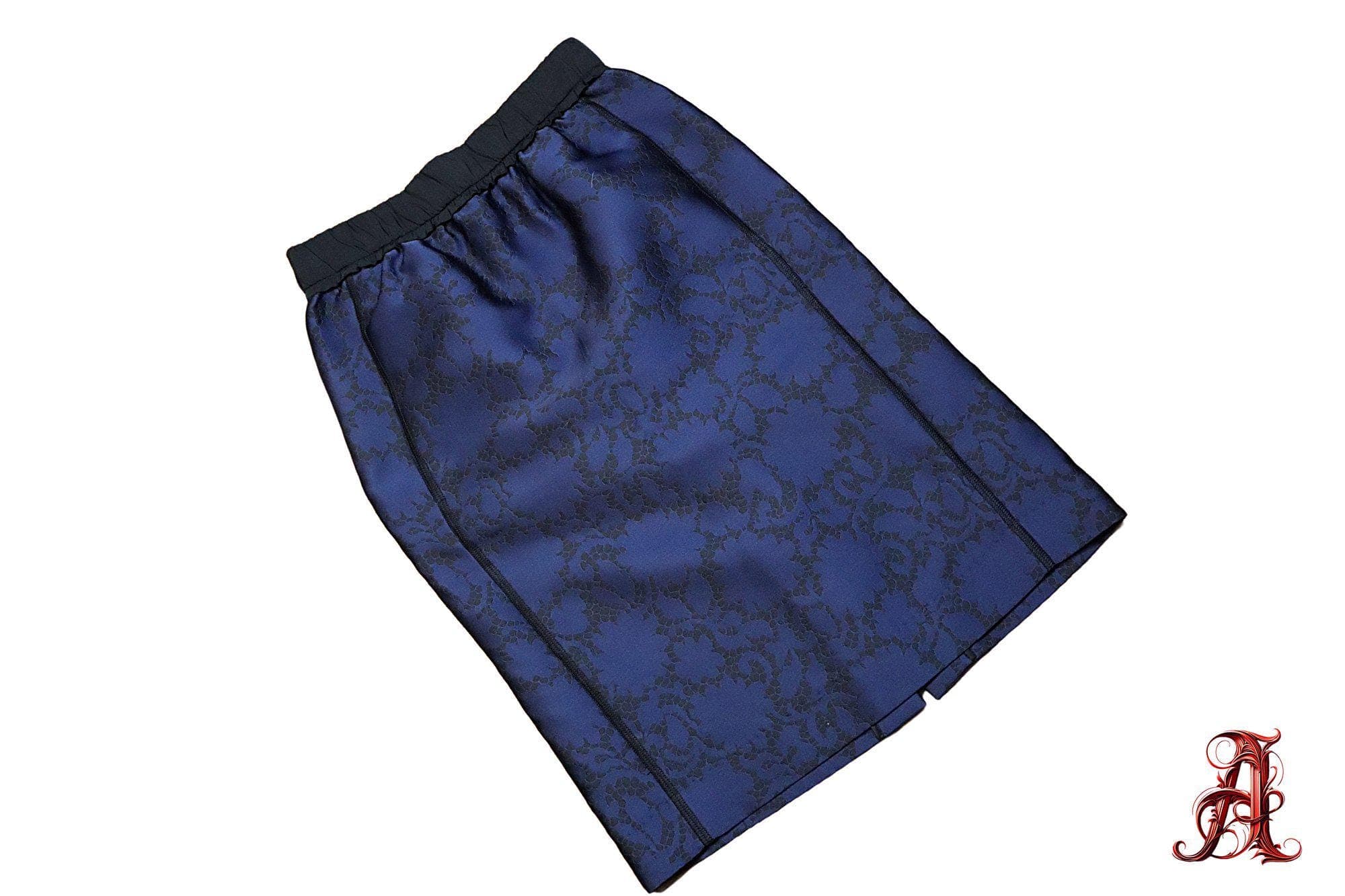 Louis Vuitton Polyester Black And Blue Midi Skirt Women's Clothes Fashion Size 34 - Pre-owned fashion auction at Alighieri's
