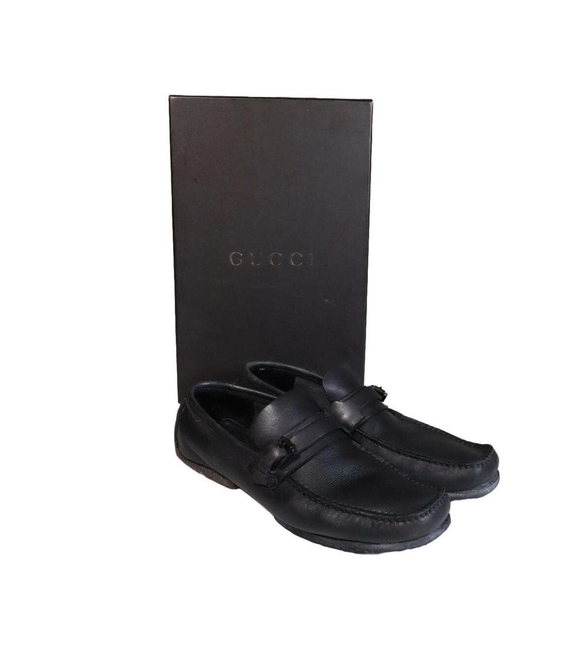 GUCCI Driving Leather Loafers Dress Shoes Size 36.5C US 6.5 - Pre-owned fashion auction at Alighieri's