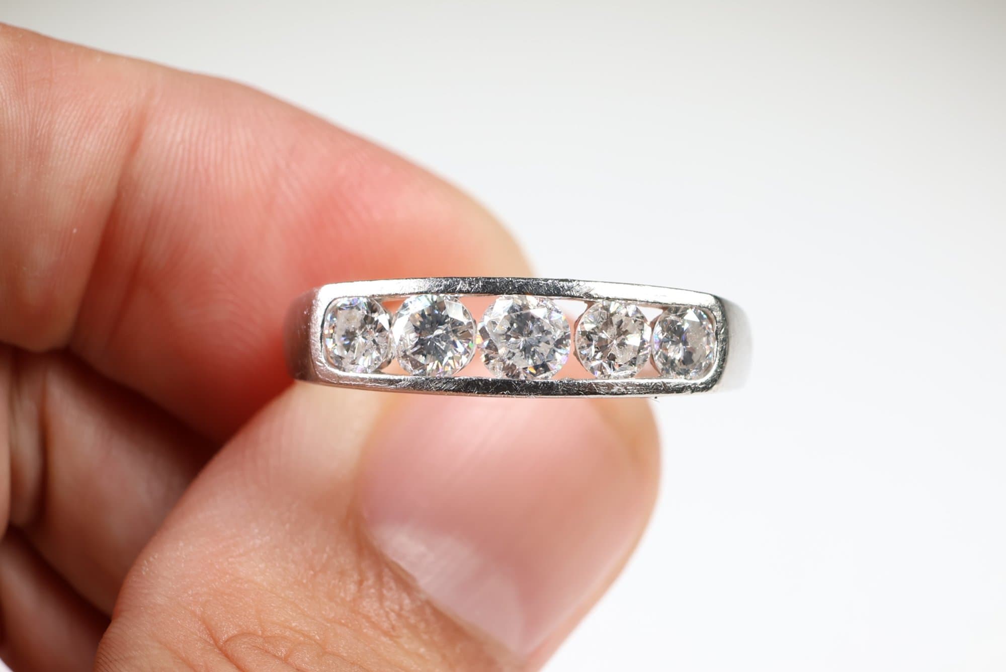 Platinum, Natural Diamond Ring 0.50ctw, Jewelry Gemstone Diamonds jewelry auction at Alighieri's