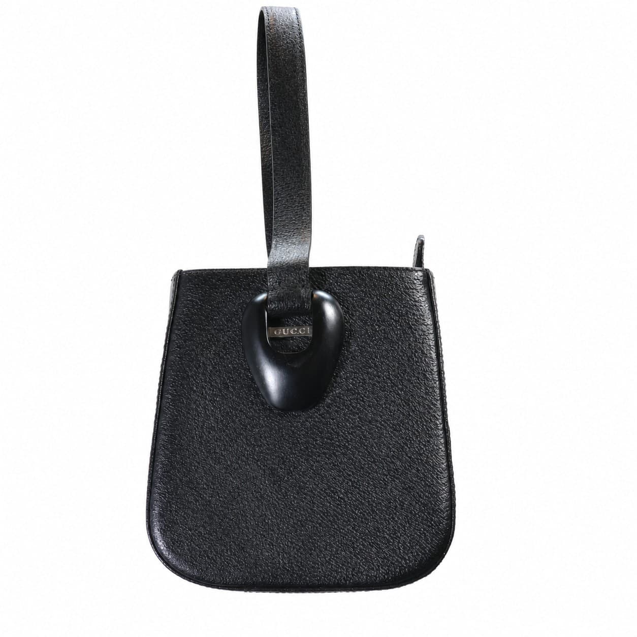 Gucci Black Leather Shoulder Bag Purse Handbag Small