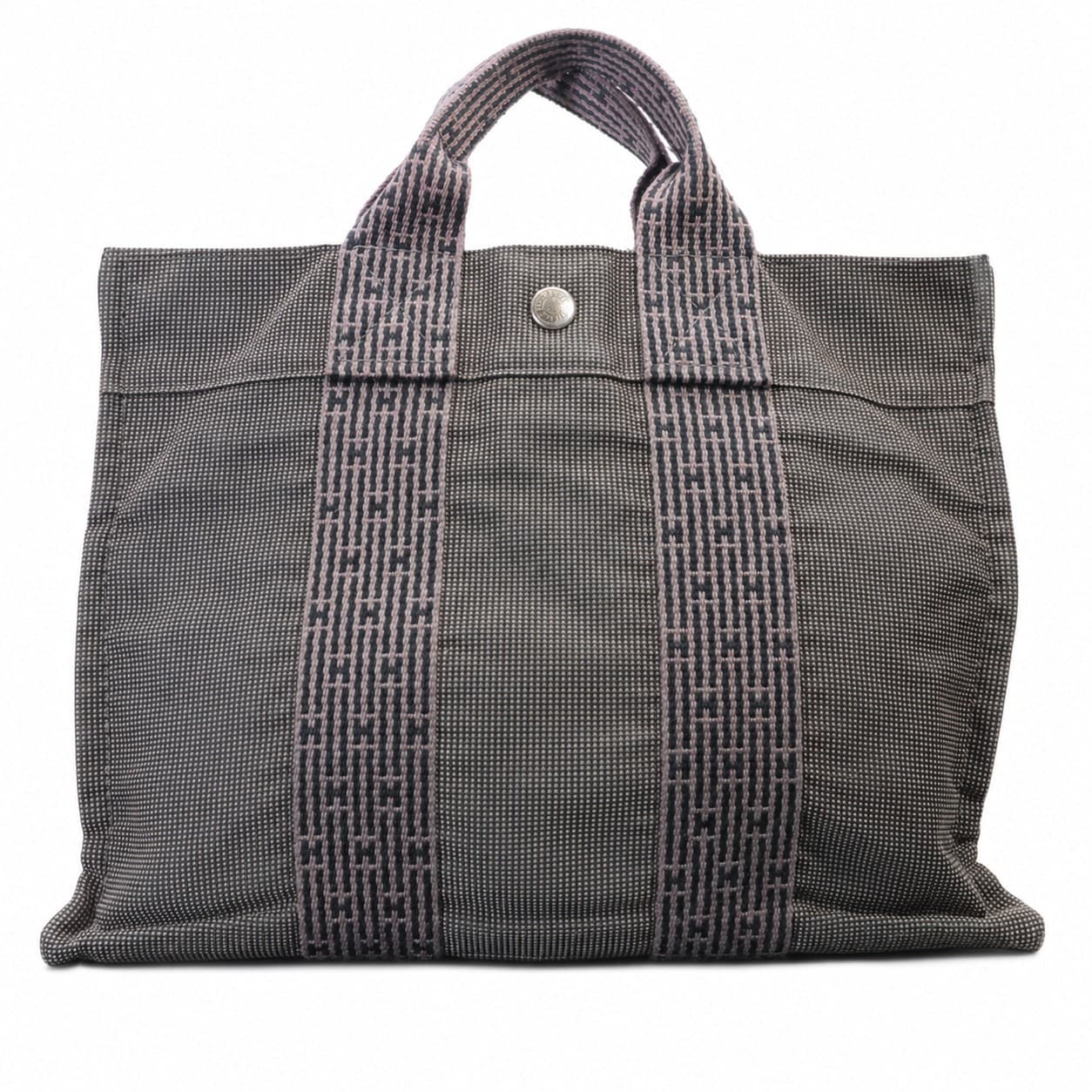 Hermès Fourre Tout PM Canvas Tote Handbag Purse Bag Gray Black handbags auction at Alighieri's