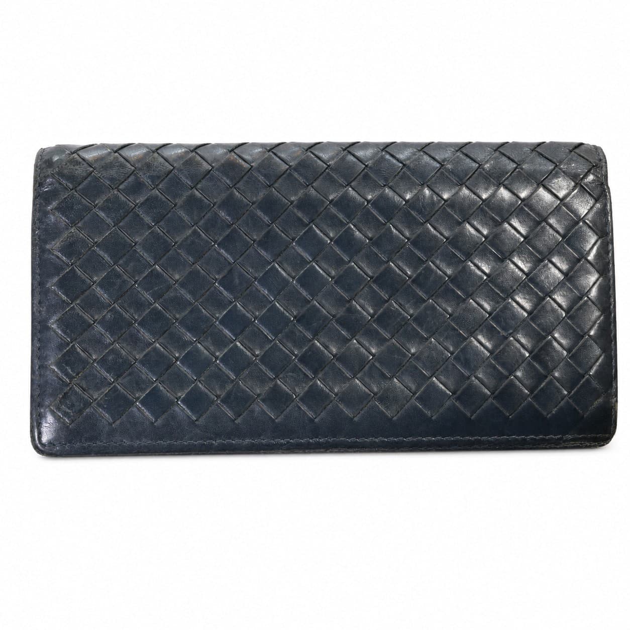 Bottega Veneta Intrecciato Zip Around Continental Wallet Black Leather