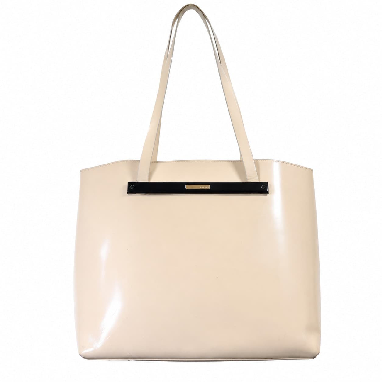 Gucci Ivory Leather Tote Shoulder Bag Handbag Purse Gold Hardware