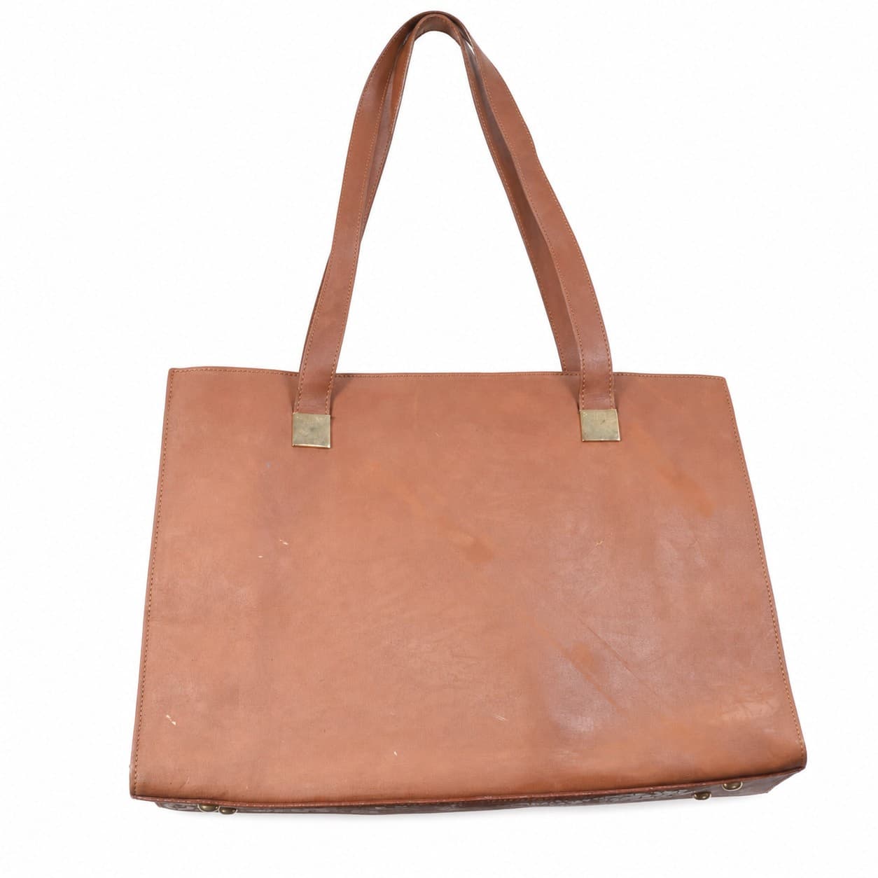 Céline Tan Leather Tote Bag Shoulder Bag Handbag Purse