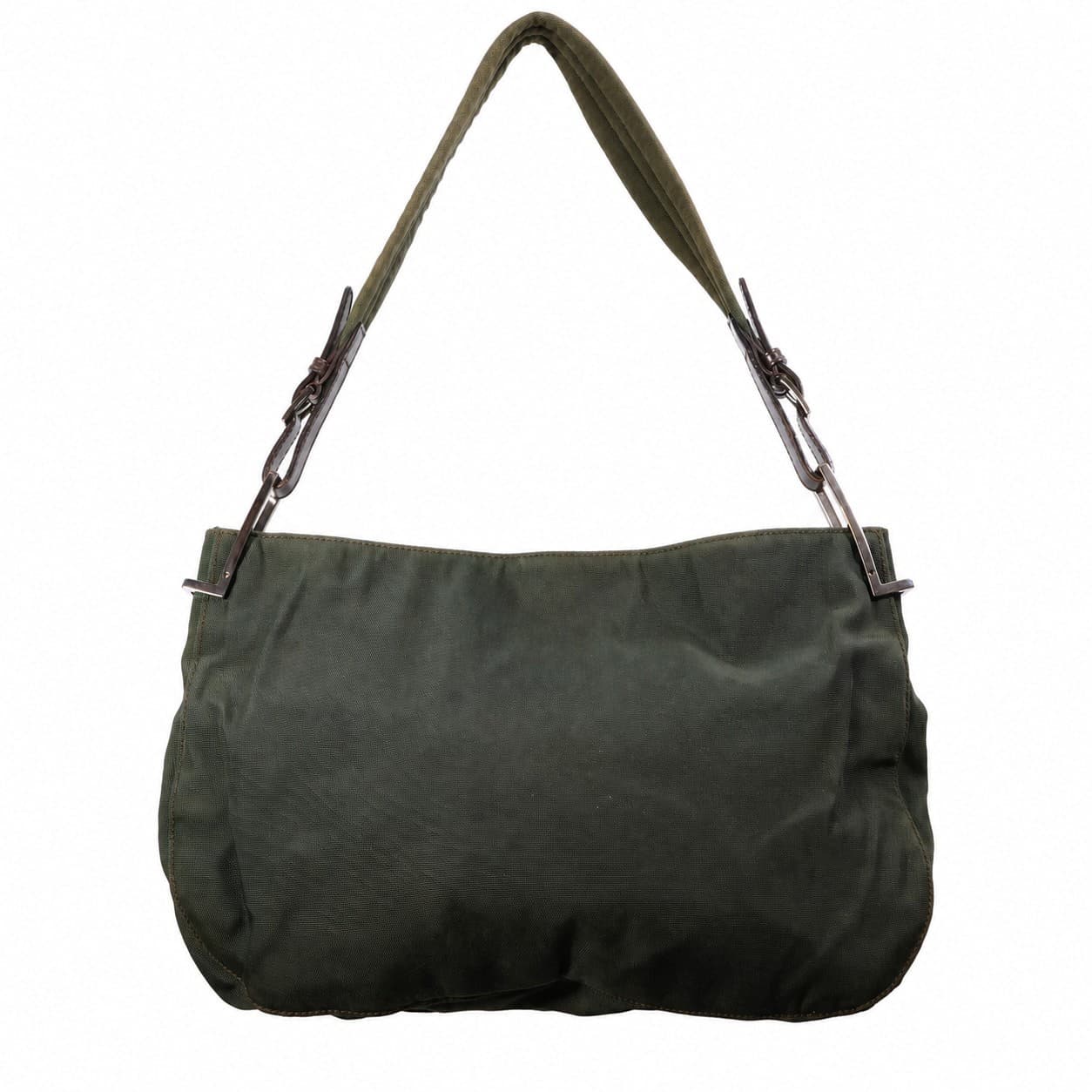 Gucci Green Canvas Leather Hobo Shoulder Bag Handbag Purse