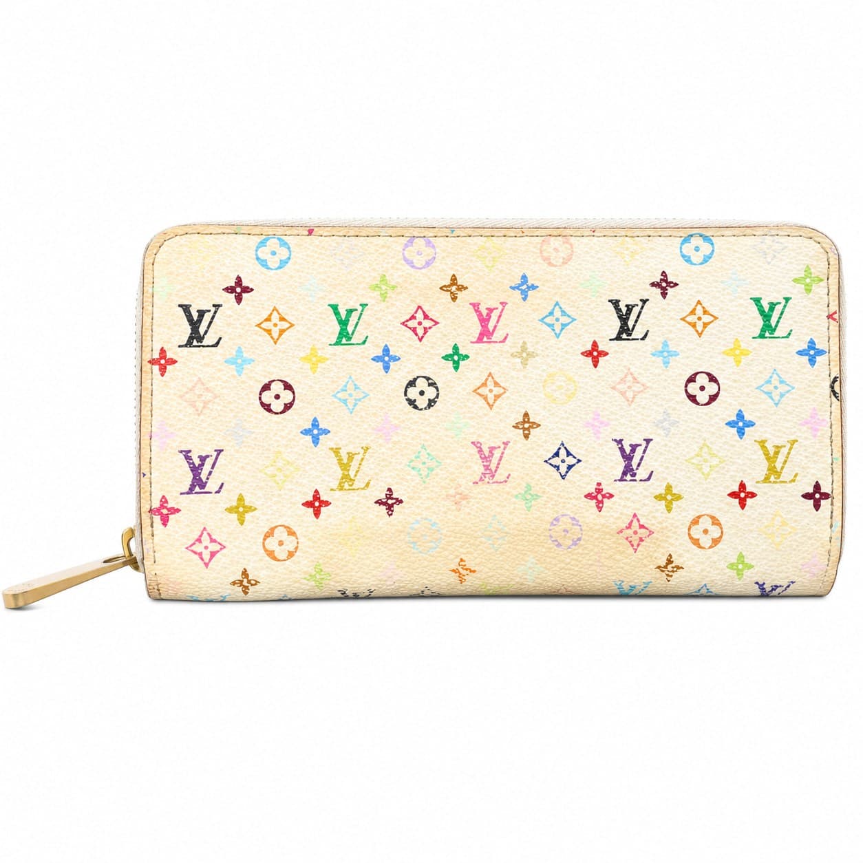 Louis Vuitton Multicolore Zippy Wallet White Monogram Canvas Zip-Around