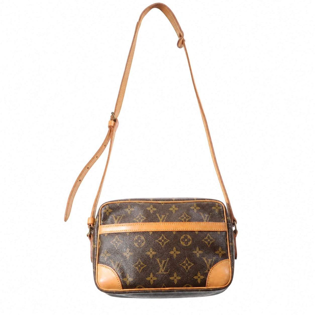 Louis Vuitton Trocadero 27 Monogram Canvas Crossbody Shoulder Bag Purse Brown