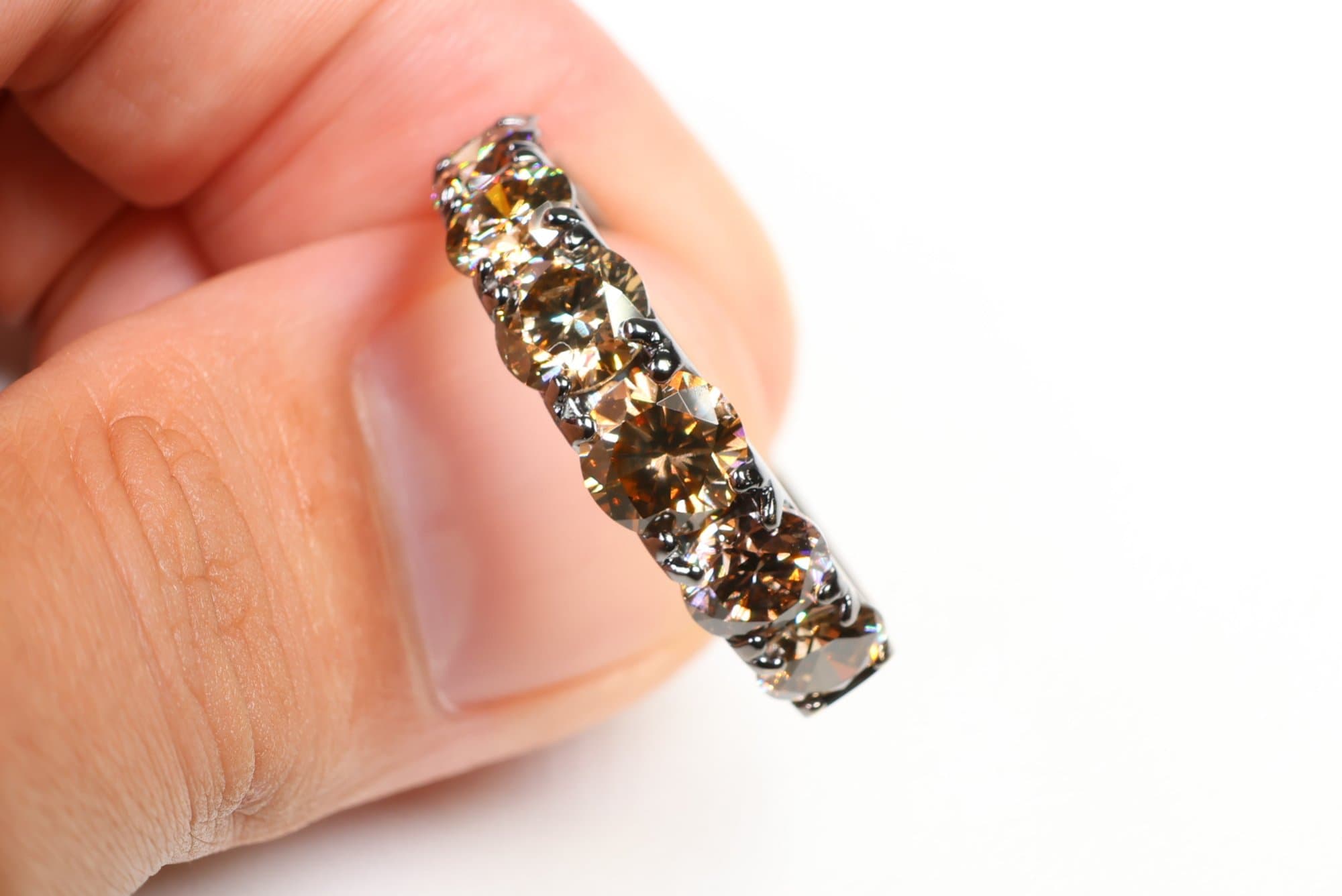 18k Gold Rhodium, Natural Diamond Ring 2.15ct, Gemstone Jewelry Diamonds