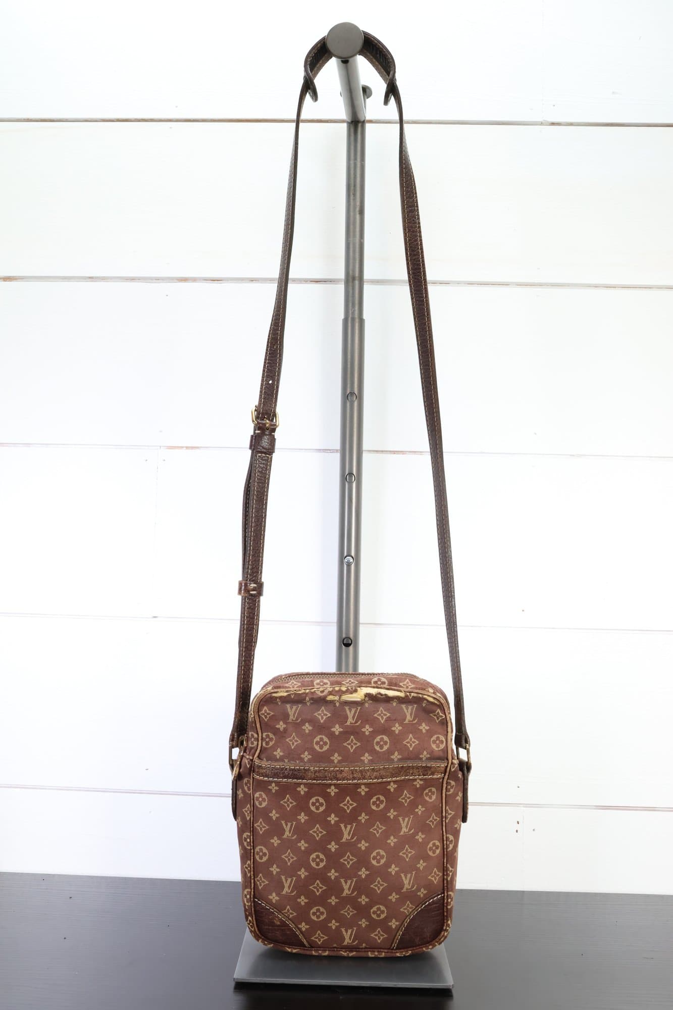 Louis Vuitton Danube Shoulder Bag Ebene Monogram Mini Lin Canvas