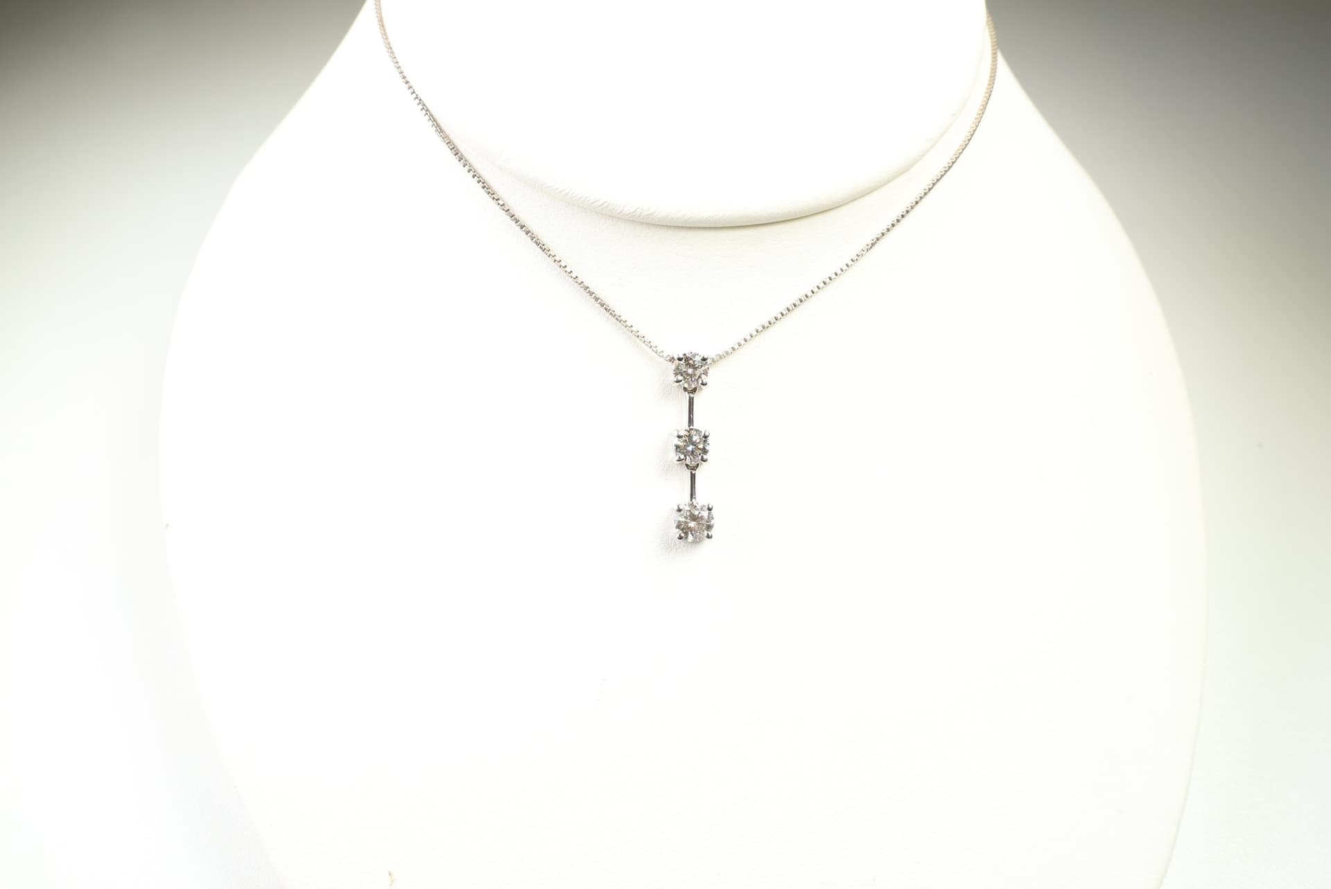 Platinum, Natural Diamond Pendant 1.02ctw, Gemstone Jewelry Diamonds