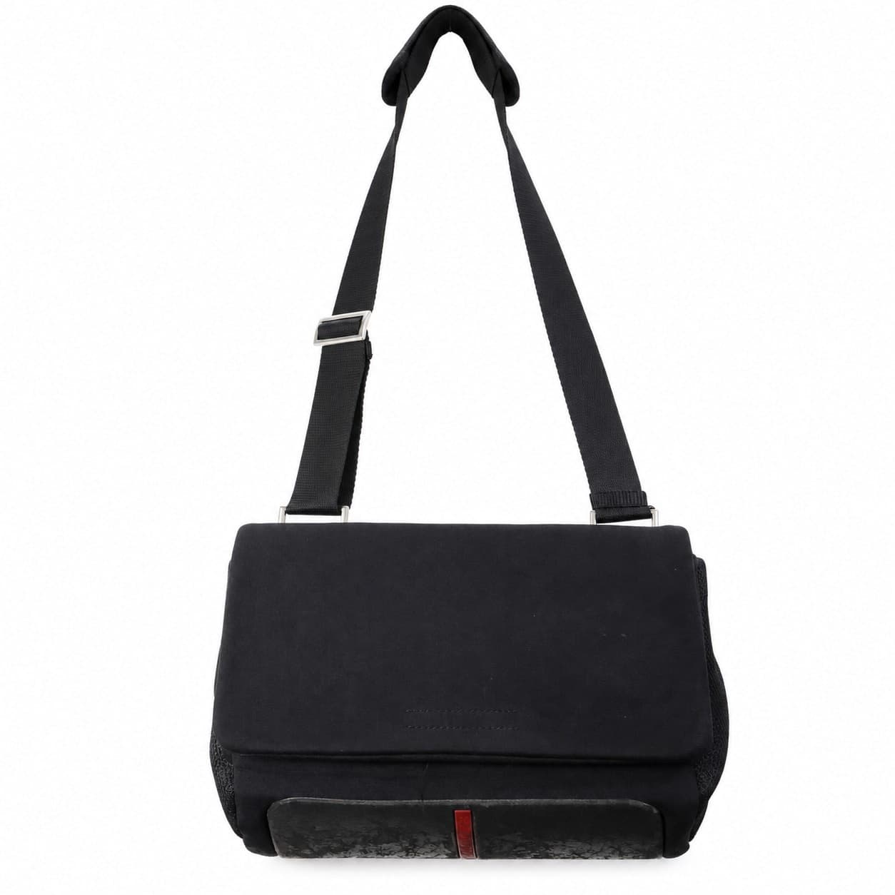 Prada Black Nylon Mesh Shoulder Bag Crossbody Purse Handbag Tessuto