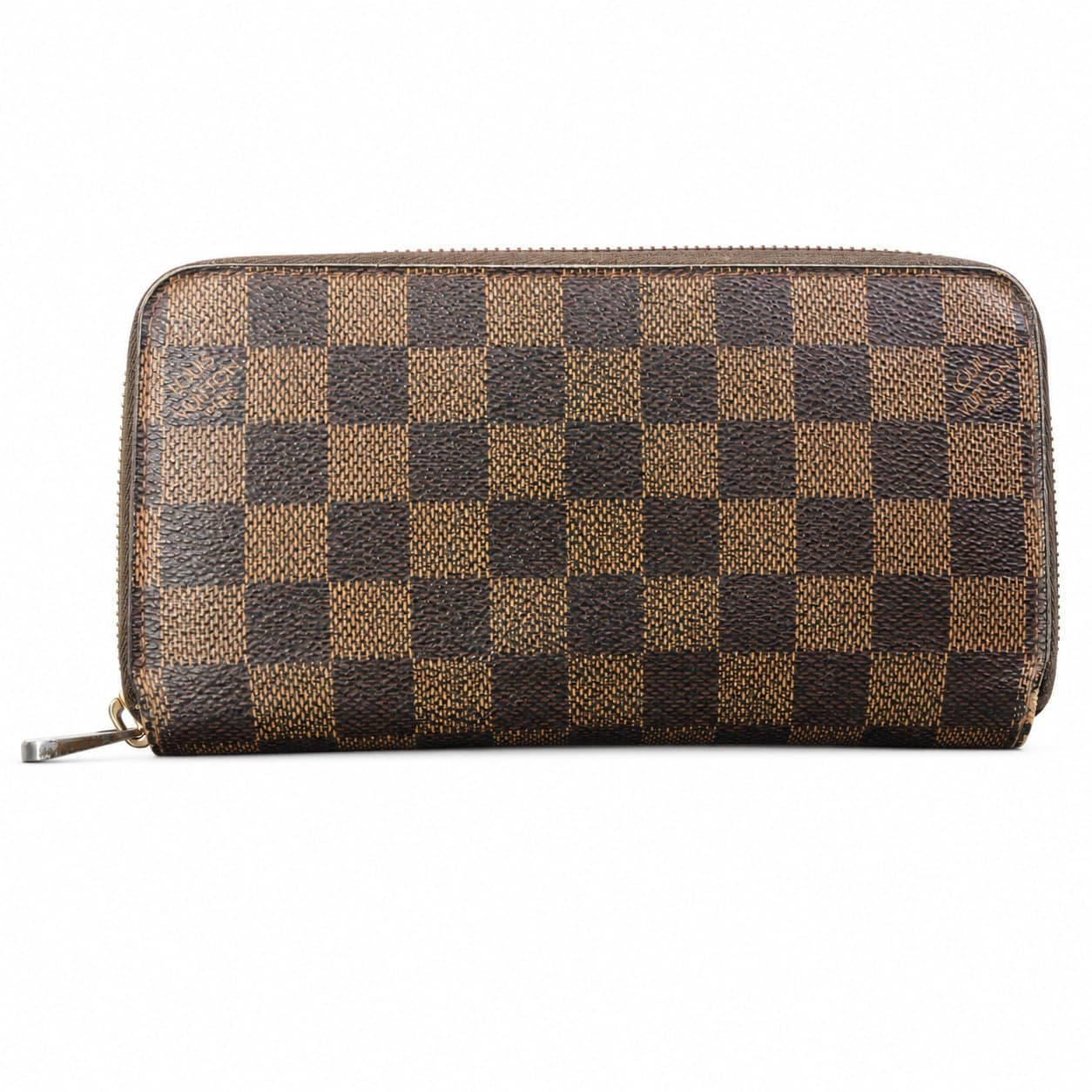 Louis Vuitton Zippy Damier Ebene Canvas Zip-Around Wallet Brown