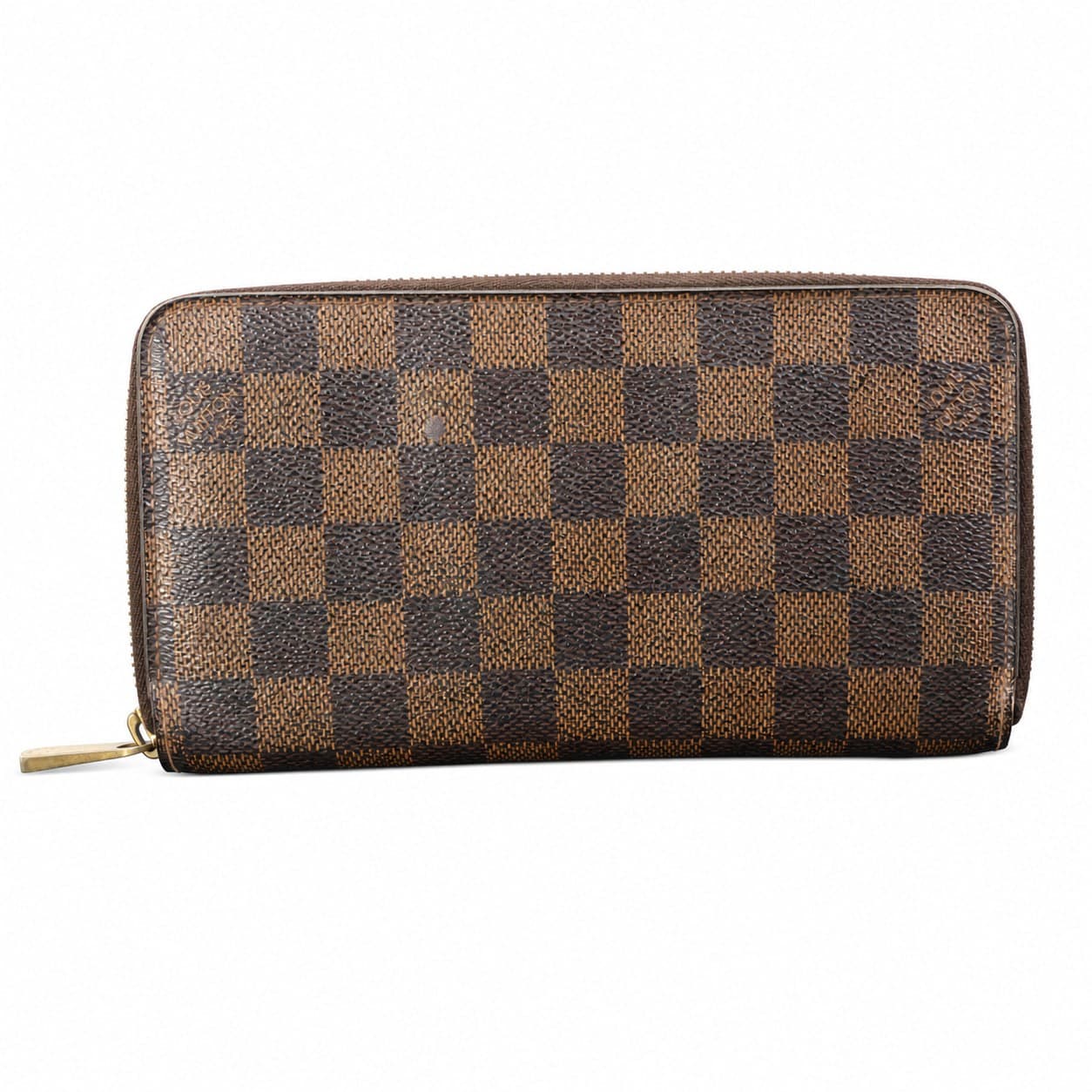 Louis Vuitton Damier Ebene Zippy Organizer Wallet Canvas