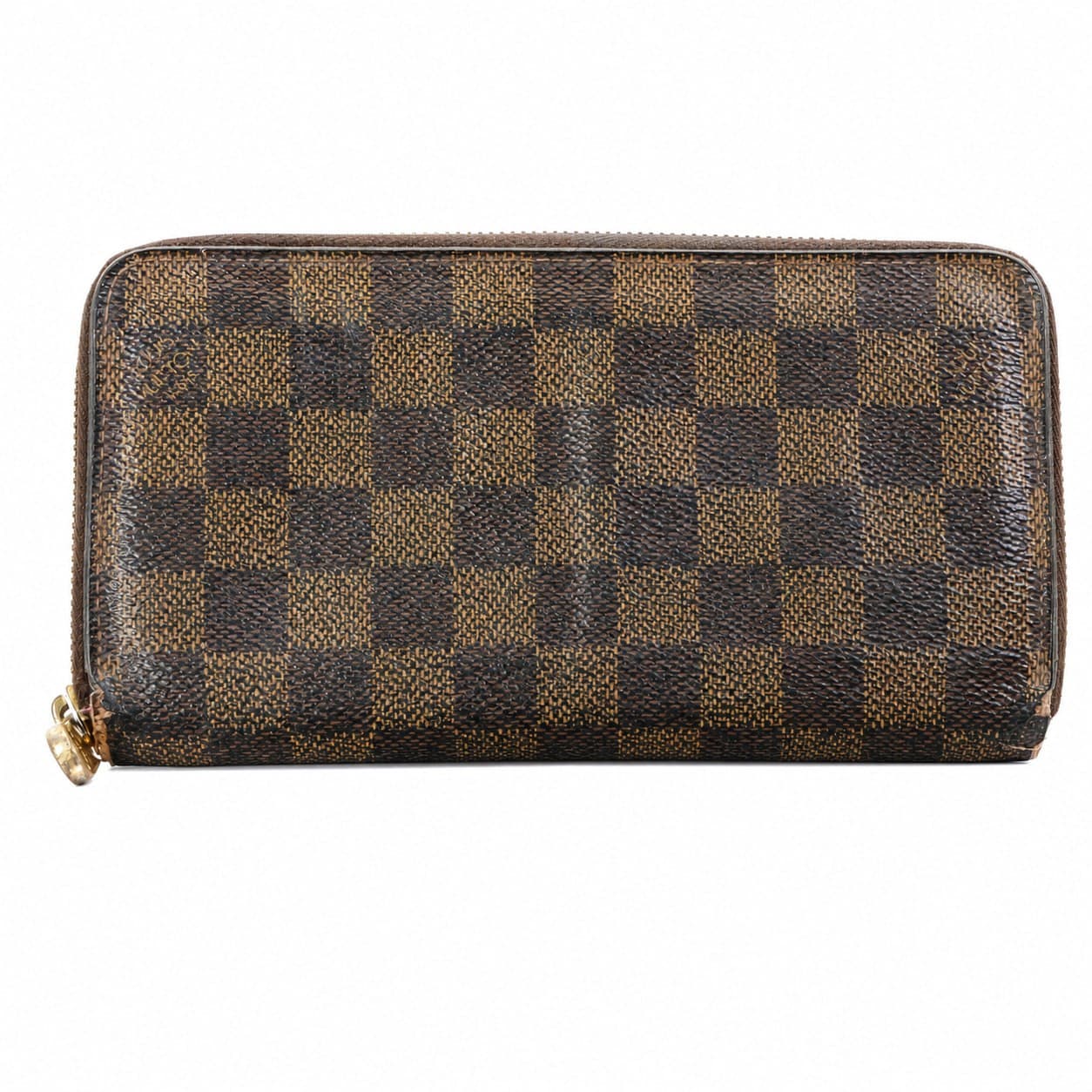 Louis Vuitton Zippy Wallet Damier Ebene Canvas Brown Zip-Around Purse