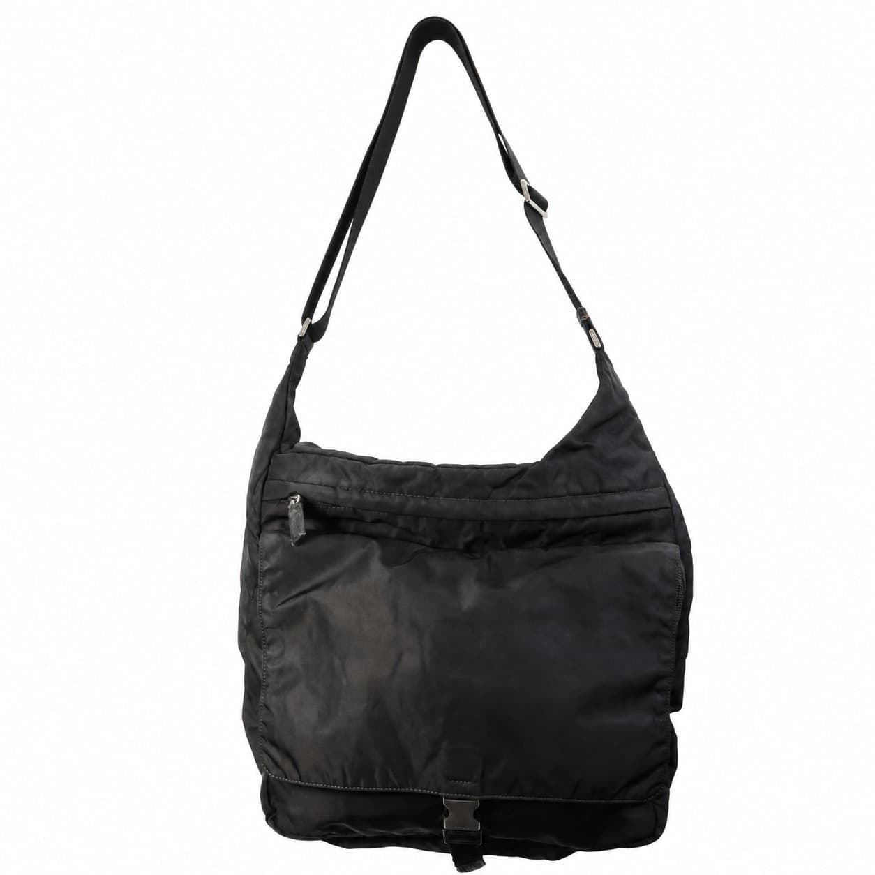 Prada Black Nylon Tessuto Crossbody Messenger Shoulder Bag Handbag Purse