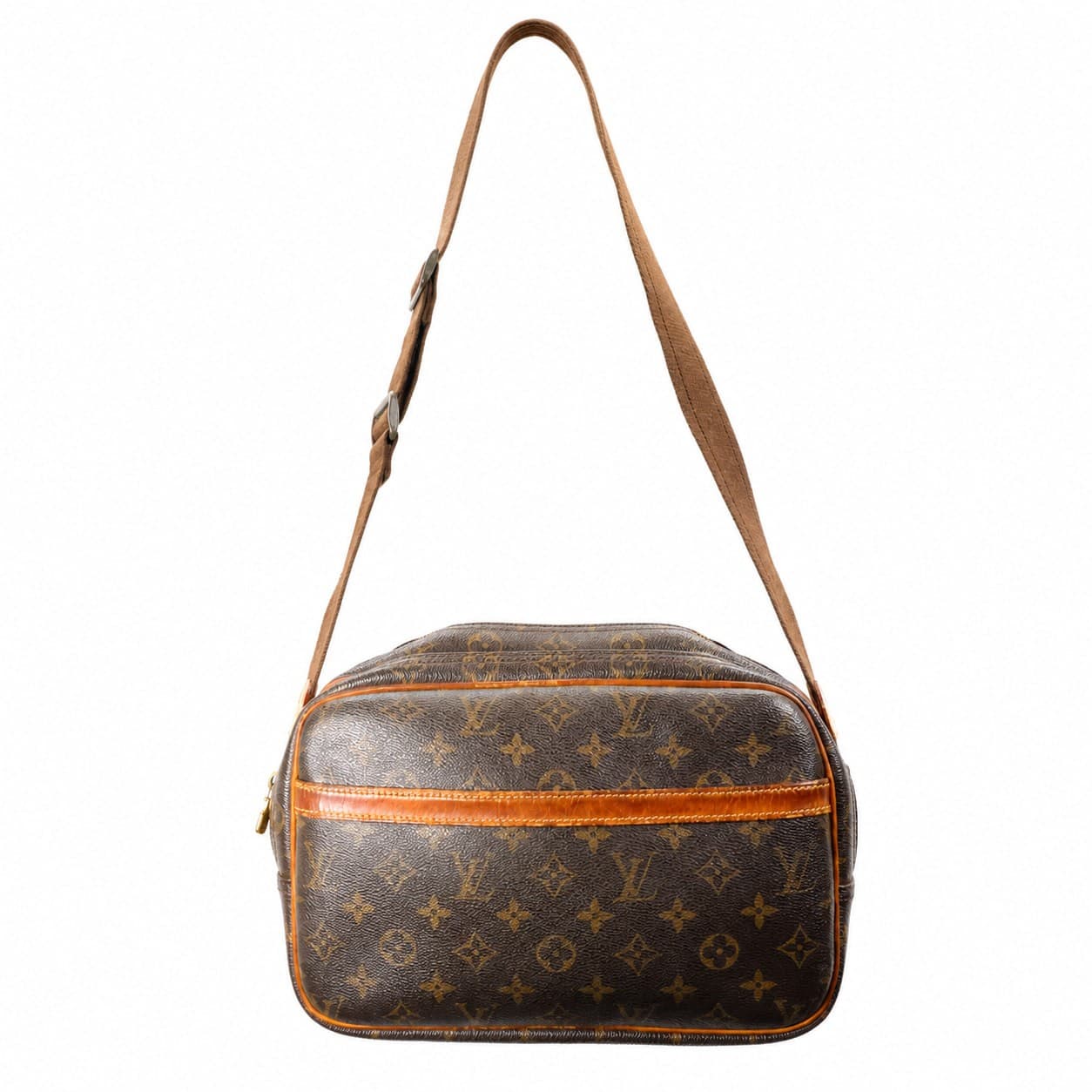 Louis Vuitton Nil Monogram Canvas Crossbody Messenger Shoulder Bag Brown