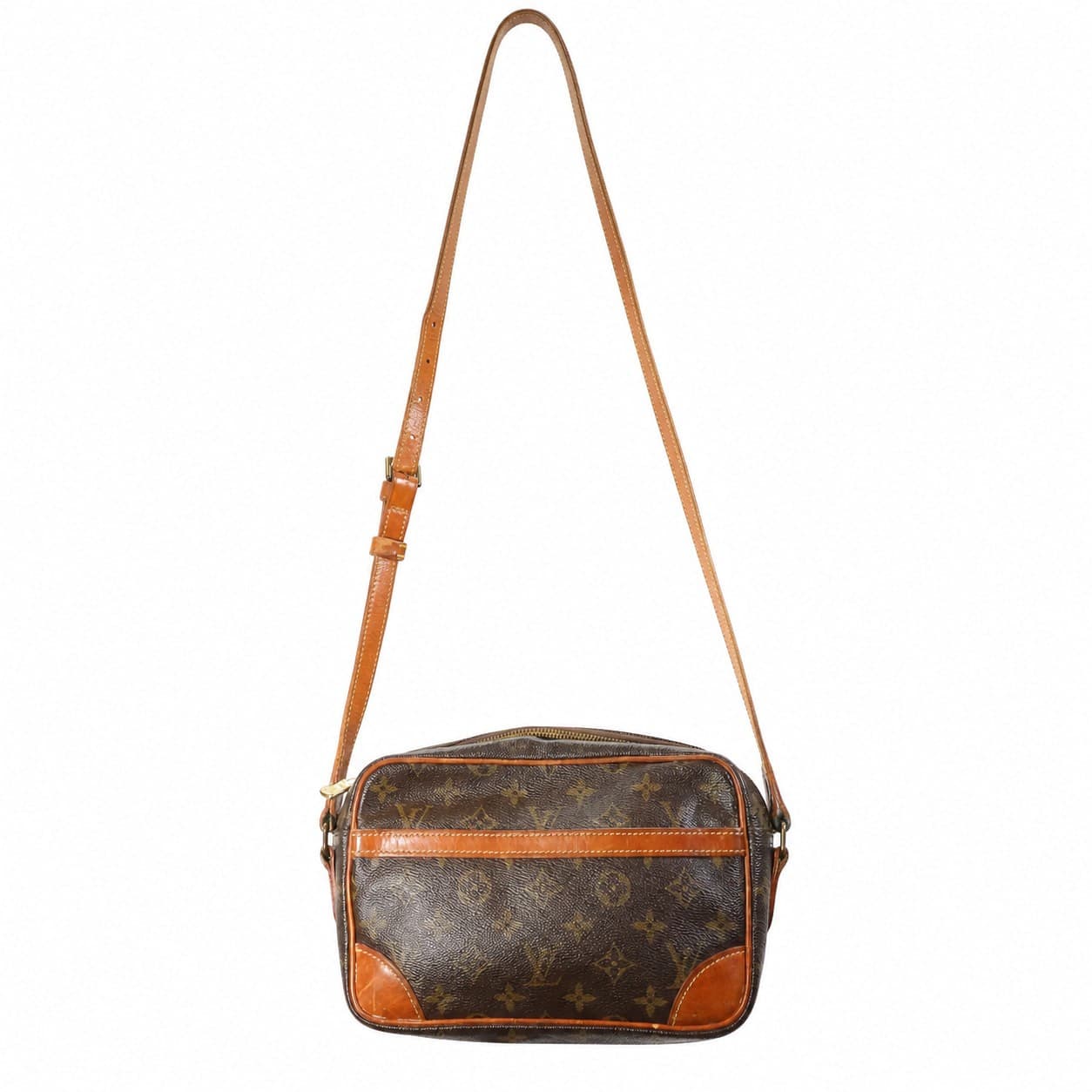 Louis Vuitton Monogram Trocadero 27 Crossbody Shoulder Bag Handbag Purse Brown
