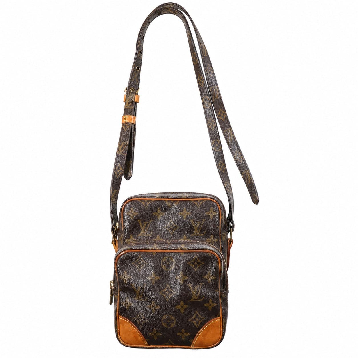 Louis Vuitton Amazone GM Monogram Canvas Crossbody Shoulder Bag Brown
