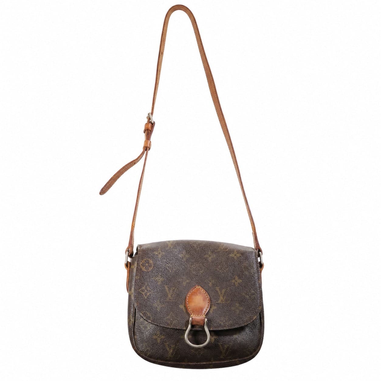 Louis Vuitton Saint Cloud GM Monogram Canvas Brown Crossbody Shoulder Bag Purse Handbag