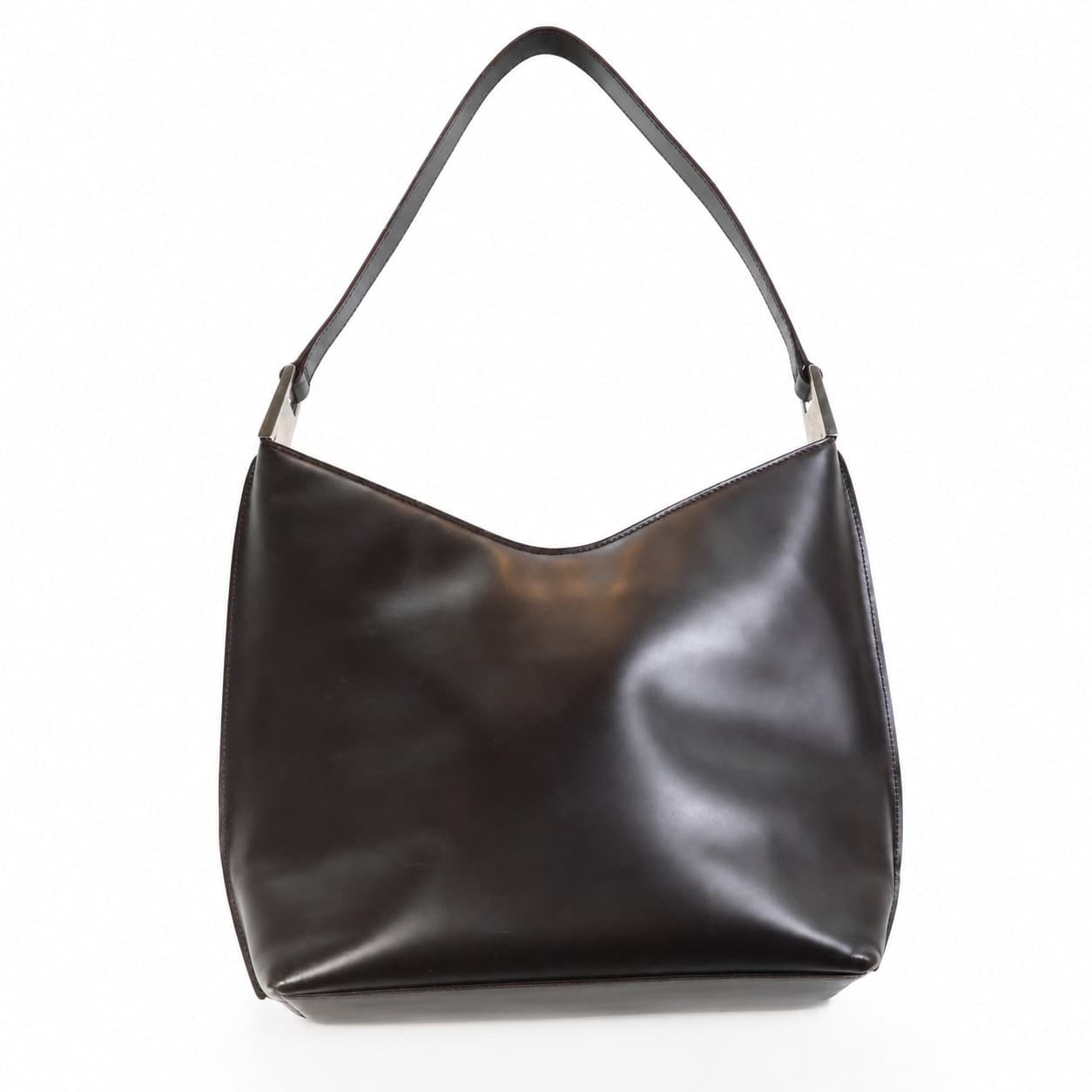 Gucci Brown Leather Hobo Shoulder Bag Handbag Purse