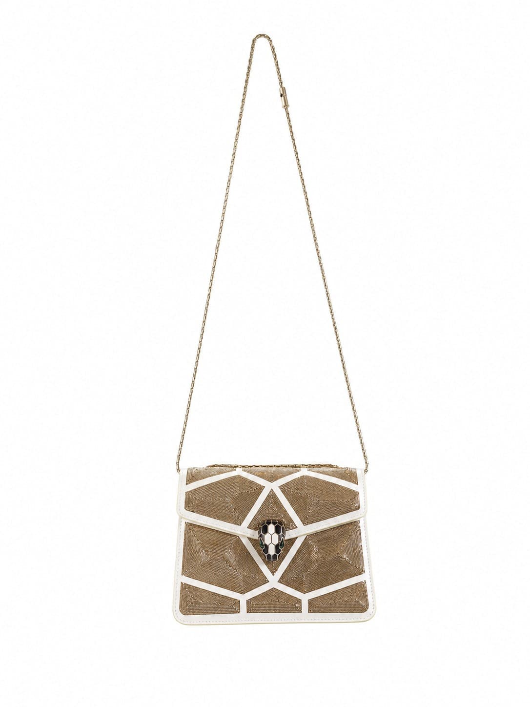 Bulgari Serpenti Forever Metallic Sequin Crossbody Shoulder Bag Handbag Purse