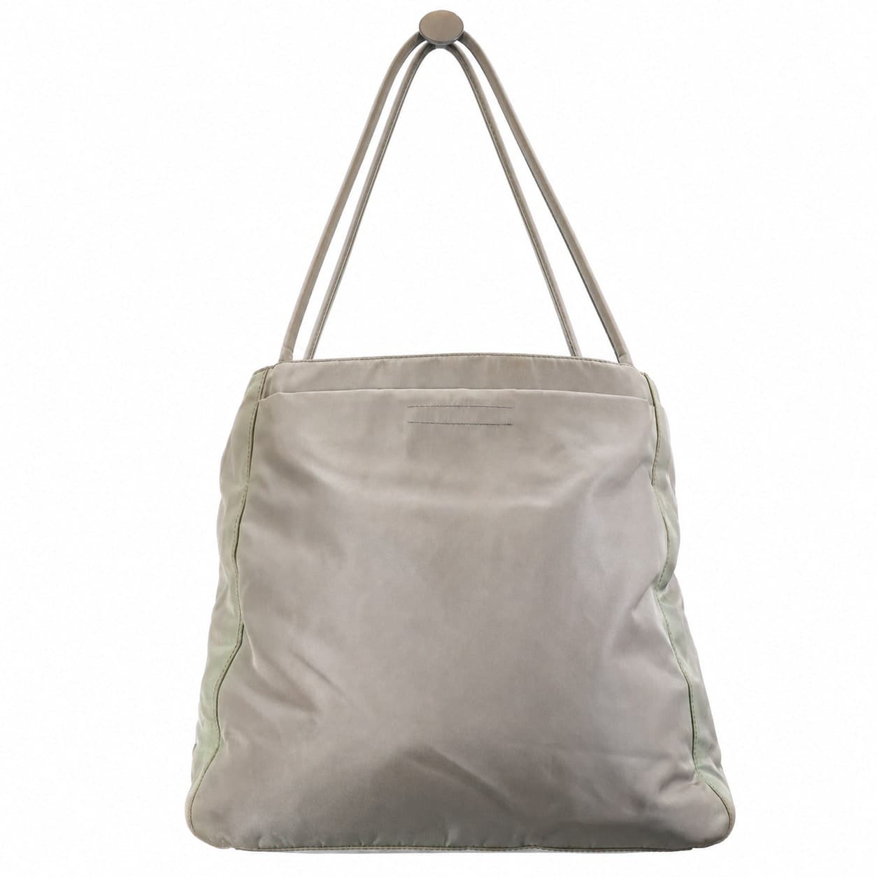 Prada Nylon Tote Shoulder Bag Handbag Purse Olive Green Tessuto
