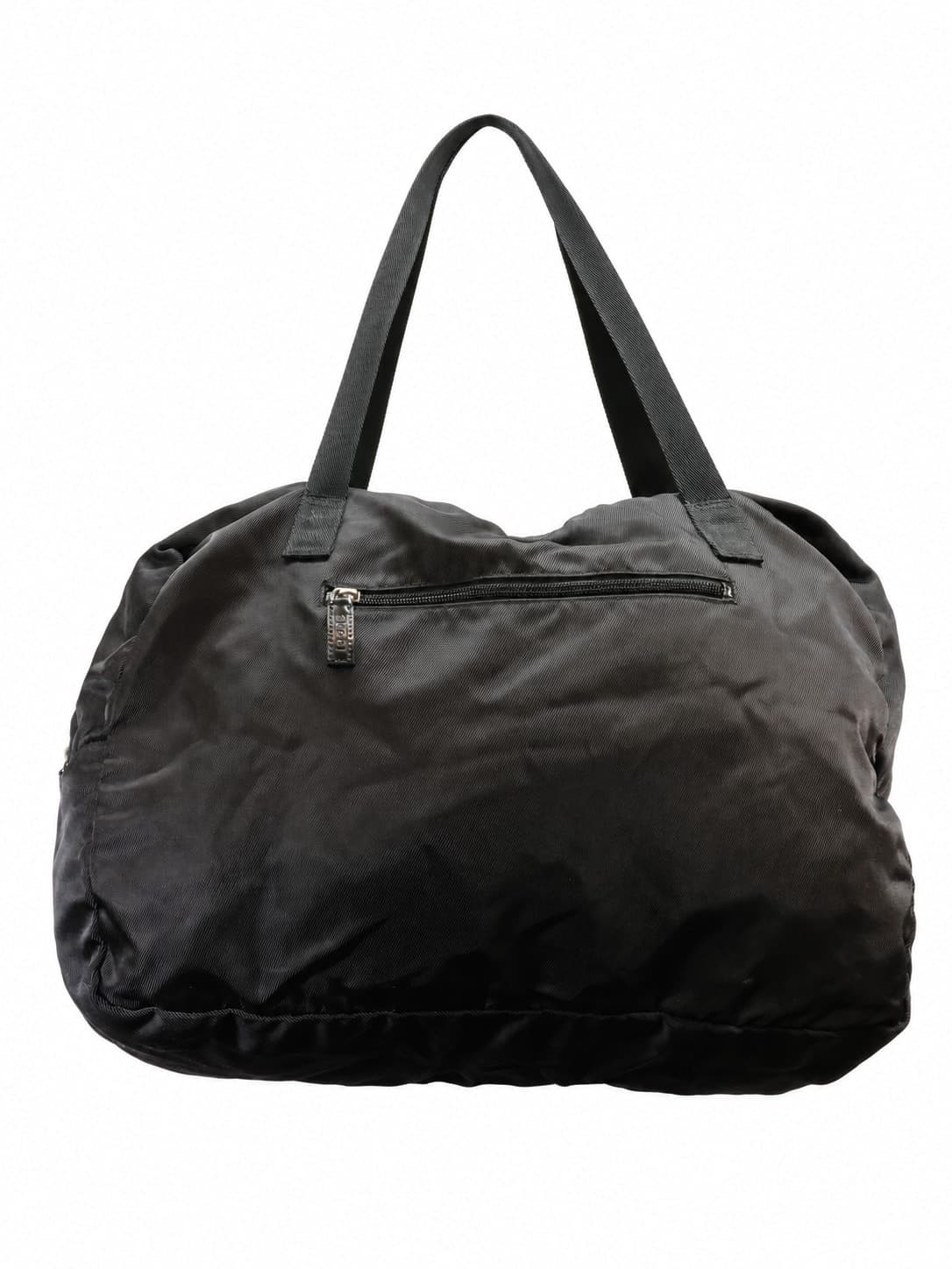 Gucci Black Nylon Leather Duffel Bag Duffle Travel Gym Handbag