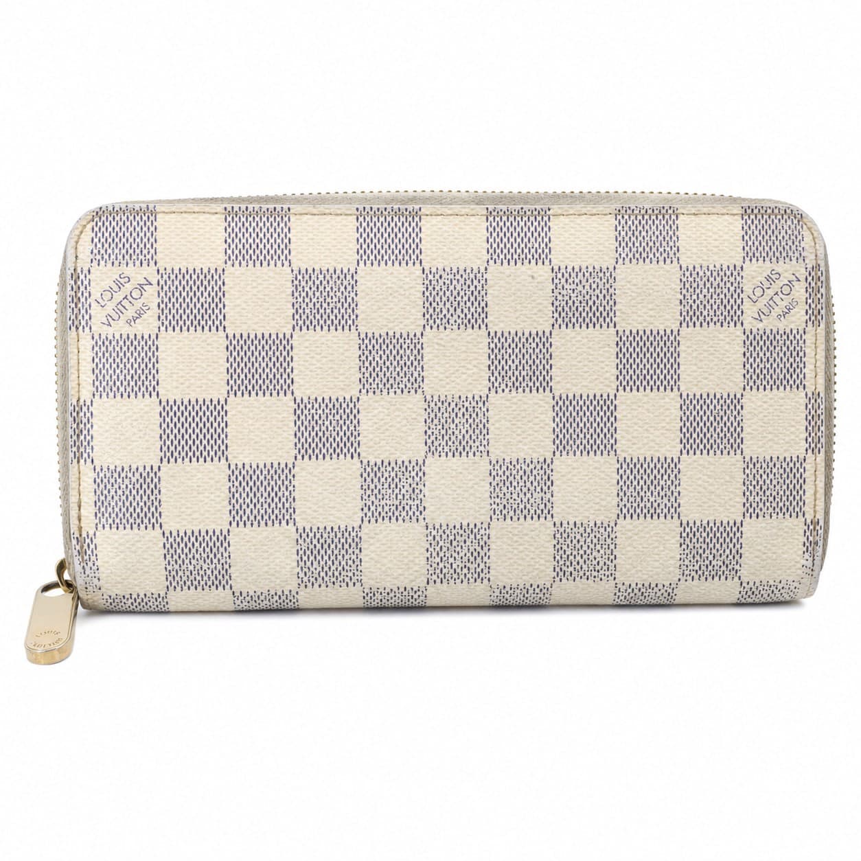 Louis Vuitton Damier Azur Zippy Wallet Zip-Around Long Wallet Purse