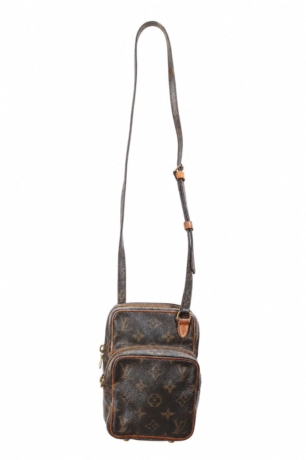 Louis Vuitton Amazone Monogram Canvas Crossbody Shoulder Bag Handbag Purse Brown