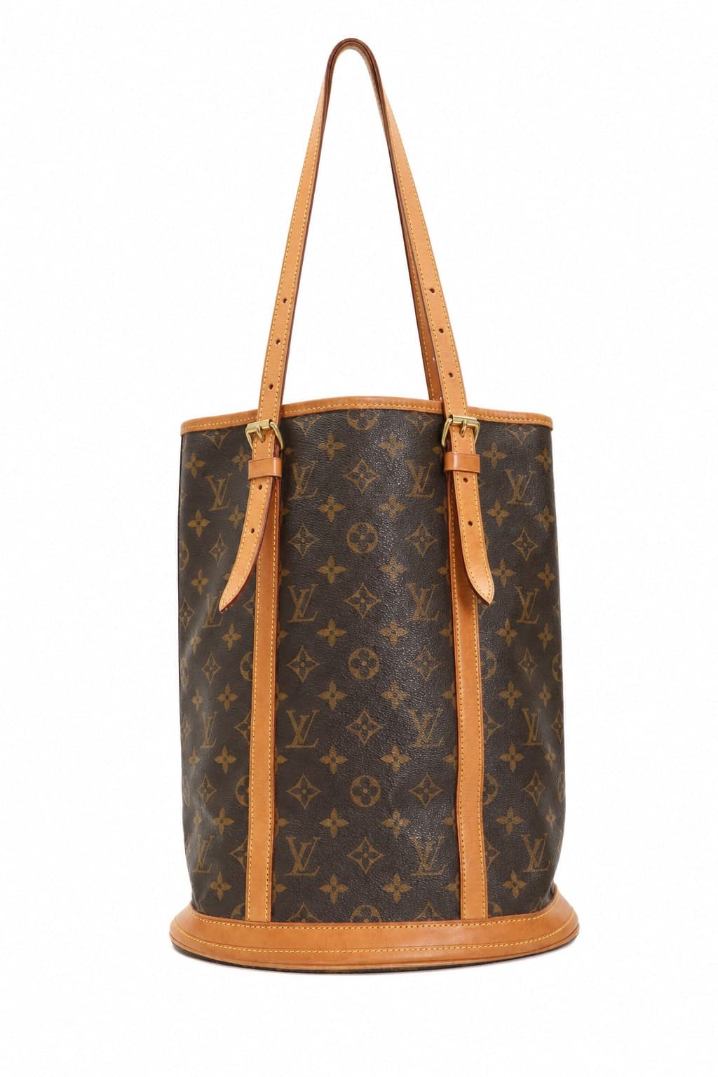 Louis Vuitton Bucket GM Monogram Canvas Shoulder Bag Handbag Purse Tote Brown