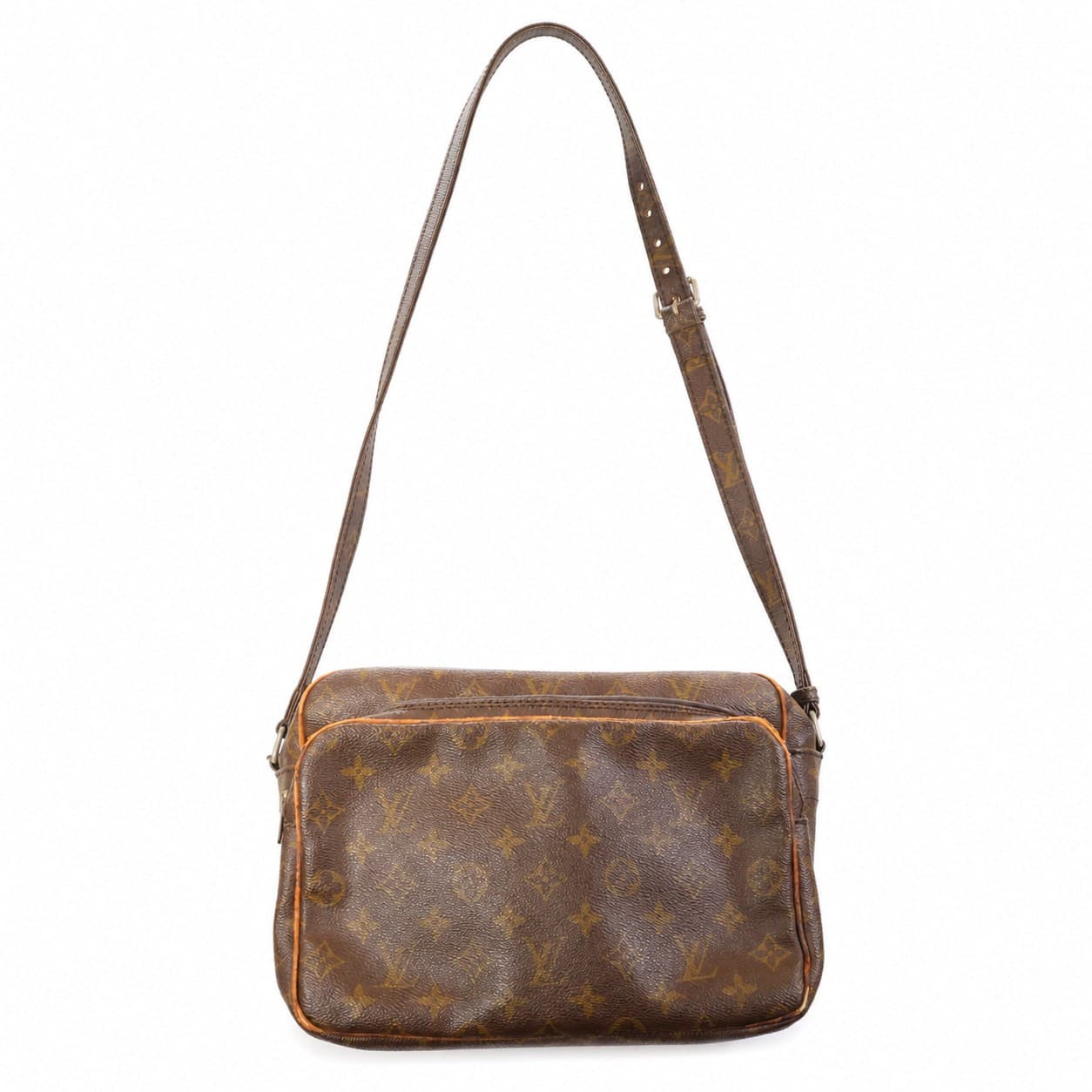 Louis Vuitton Nile Monogram Canvas Crossbody Shoulder Bag Purse Brown