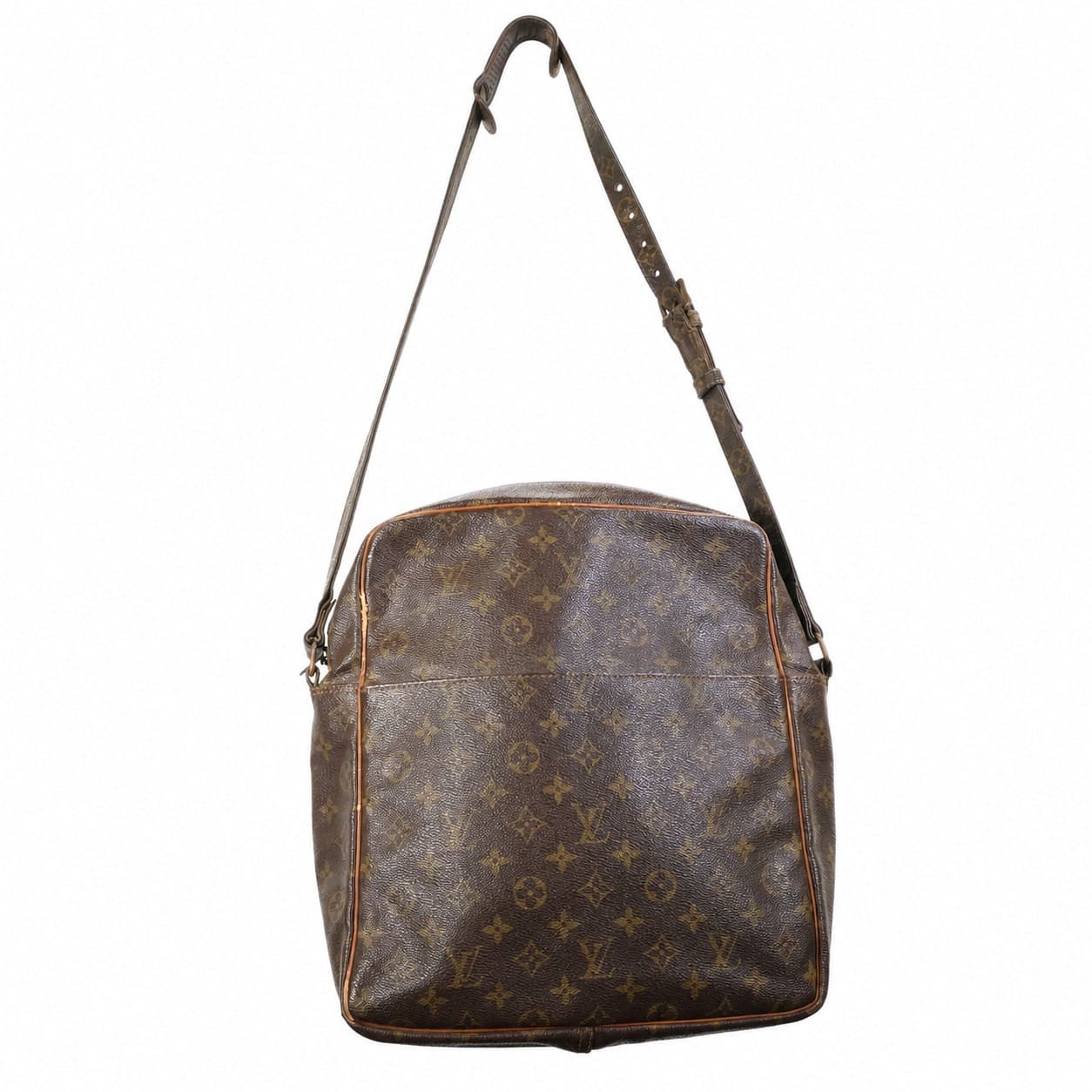 Louis Vuitton Monogram Canvas Shoulder Bag Crossbody Handbag Purse Brown
