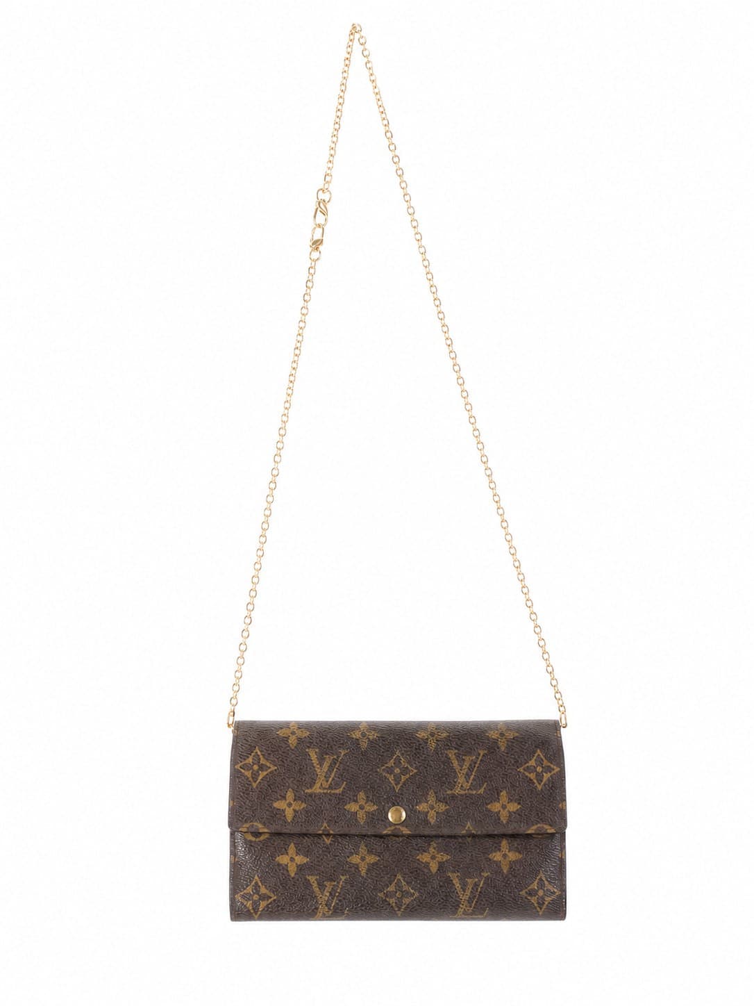 Louis Vuitton Monogram Sarah Wallet Chain Crossbody Shoulder Bag Purse