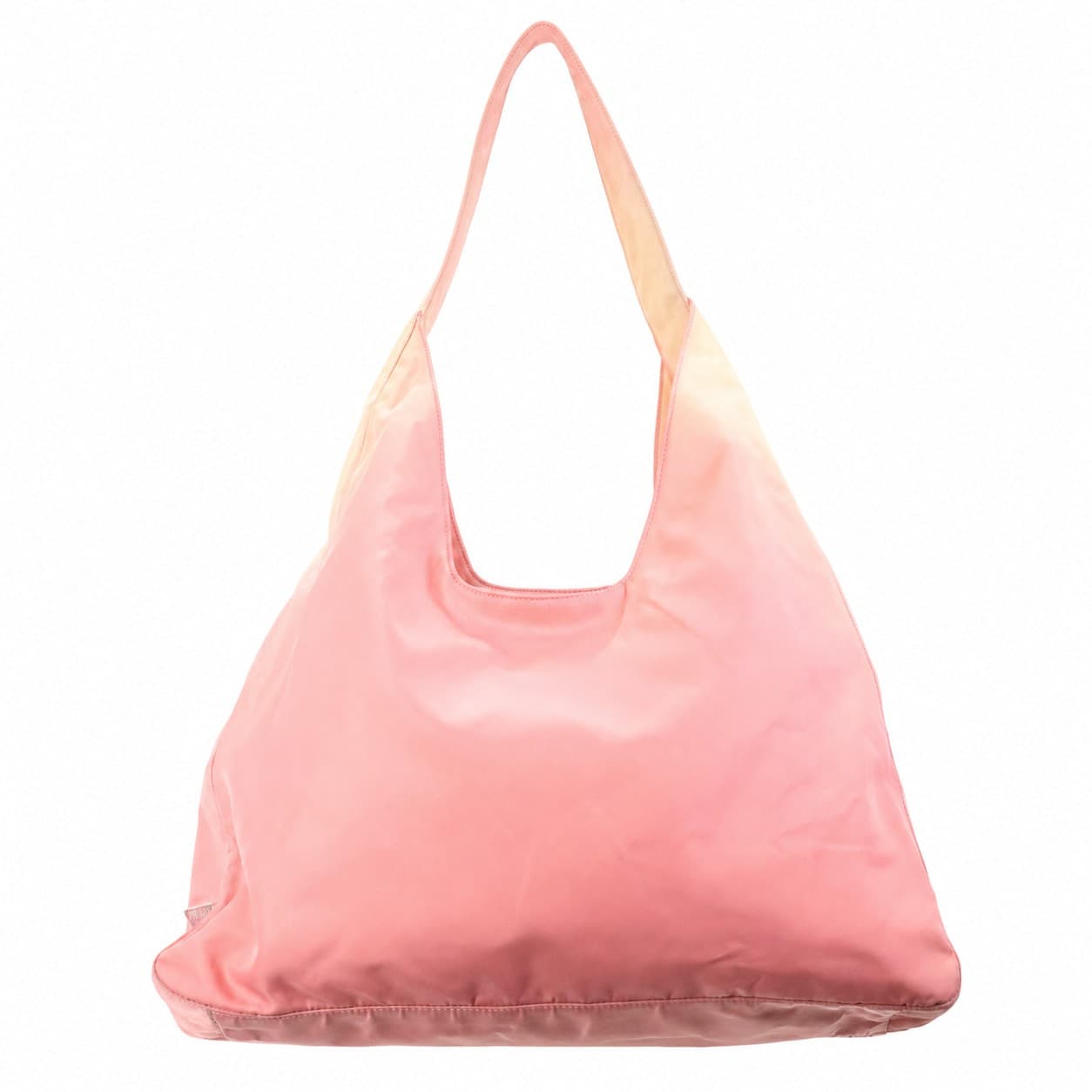 Prada Tessuto Nylon Hobo Shoulder Bag Handbag Purse Pink