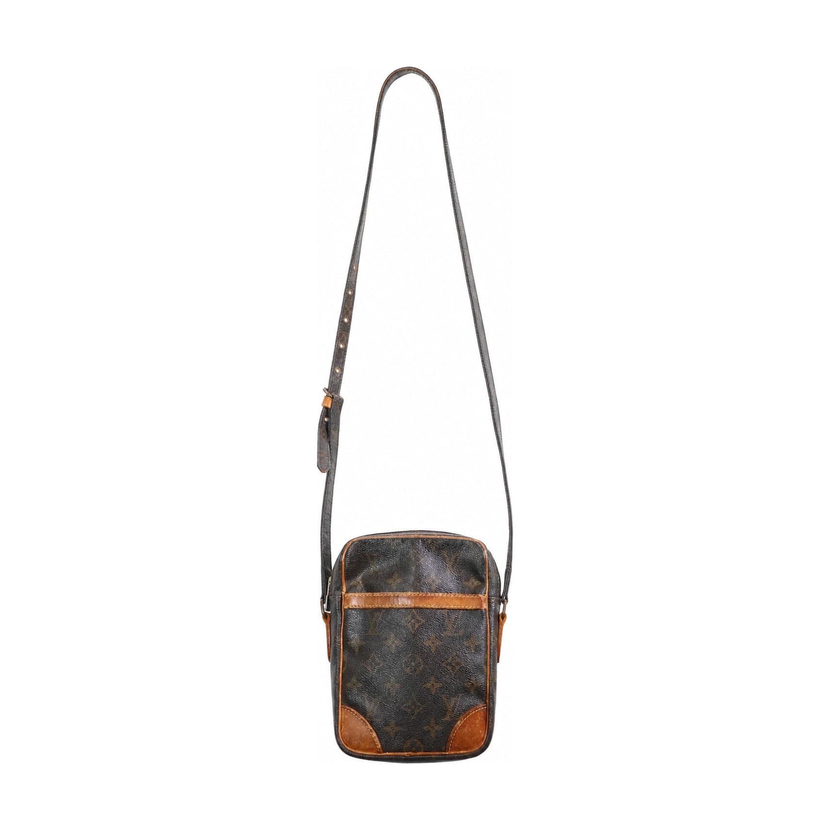 Louis Vuitton Danube Monogram Canvas Crossbody Shoulder Bag Handbag Purse