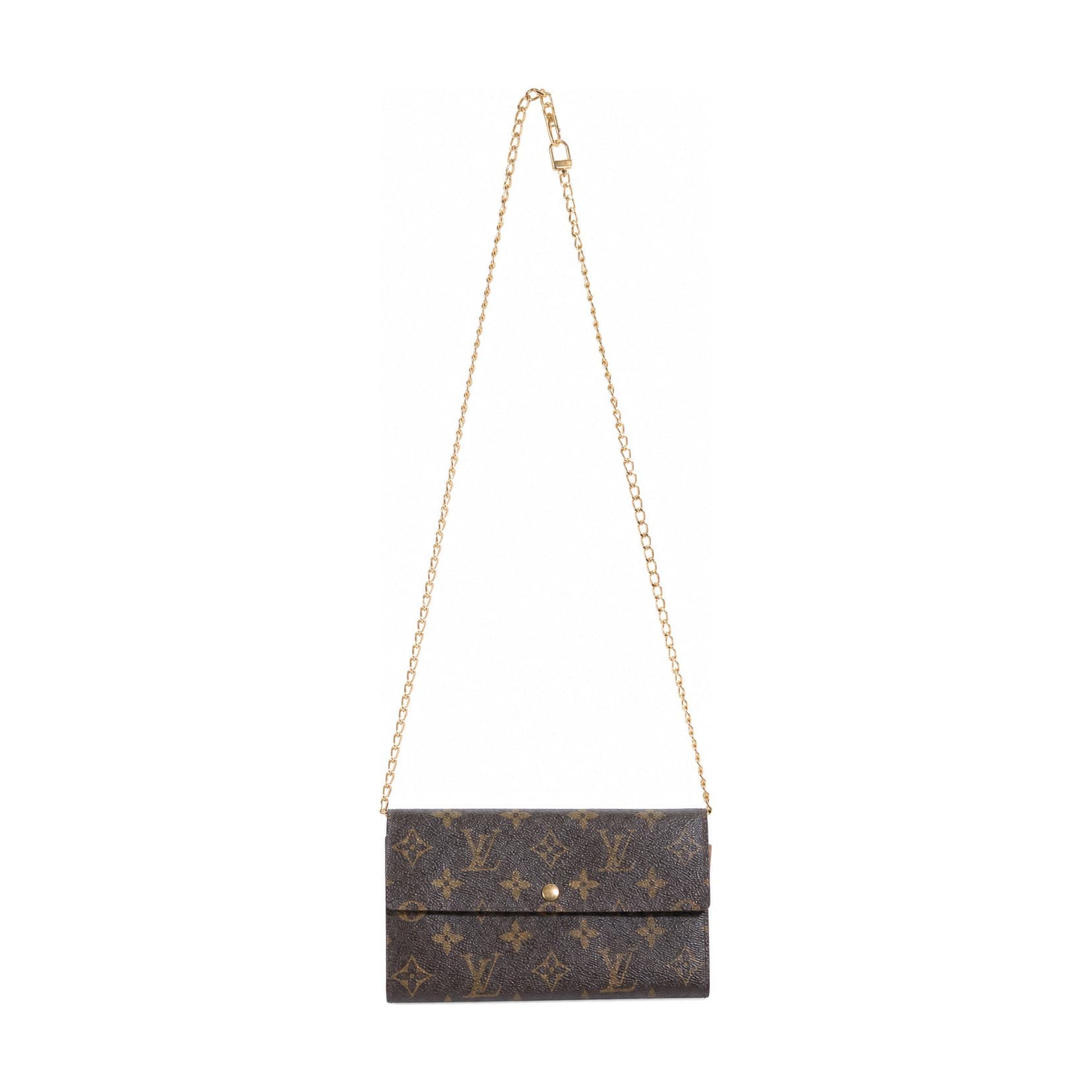 Louis Vuitton Pochette Florentine Monogram Canvas Chain Wallet Crossbody Bag