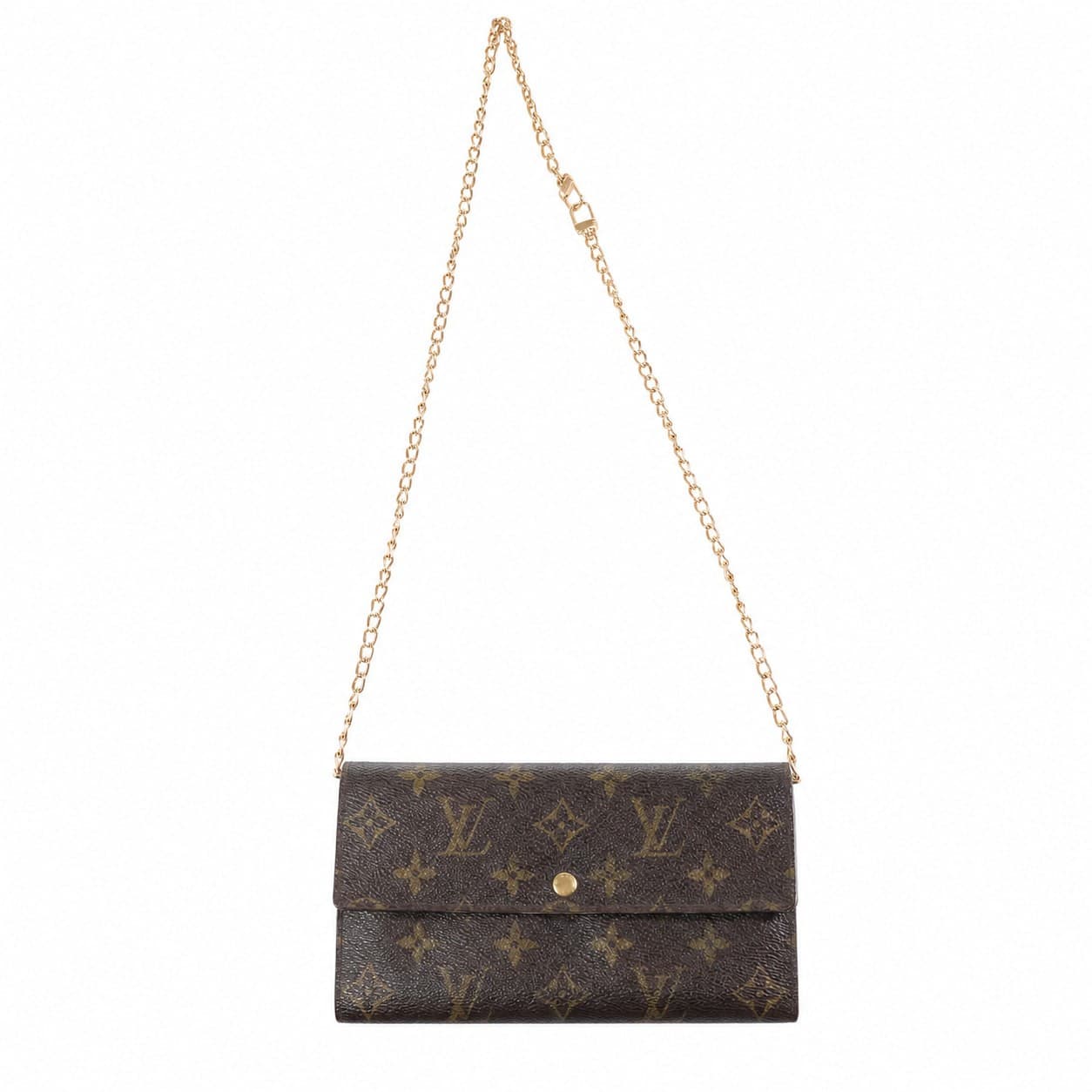 Louis Vuitton Pochette Felicie Monogram Canvas Wallet Clutch Crossbody Bag Purse