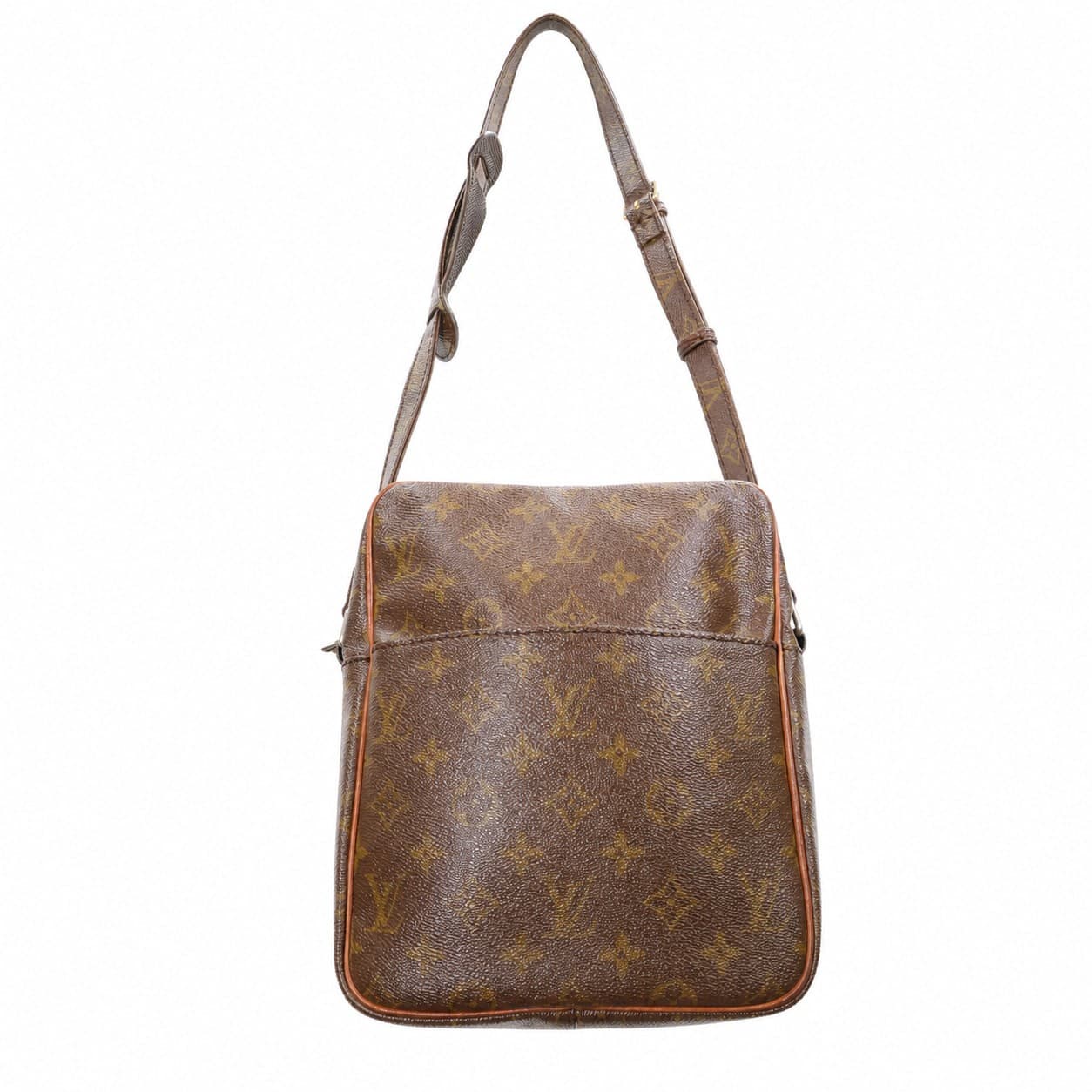 Louis Vuitton Monogram Canvas Crossbody Shoulder Bag Handbag Purse Brown