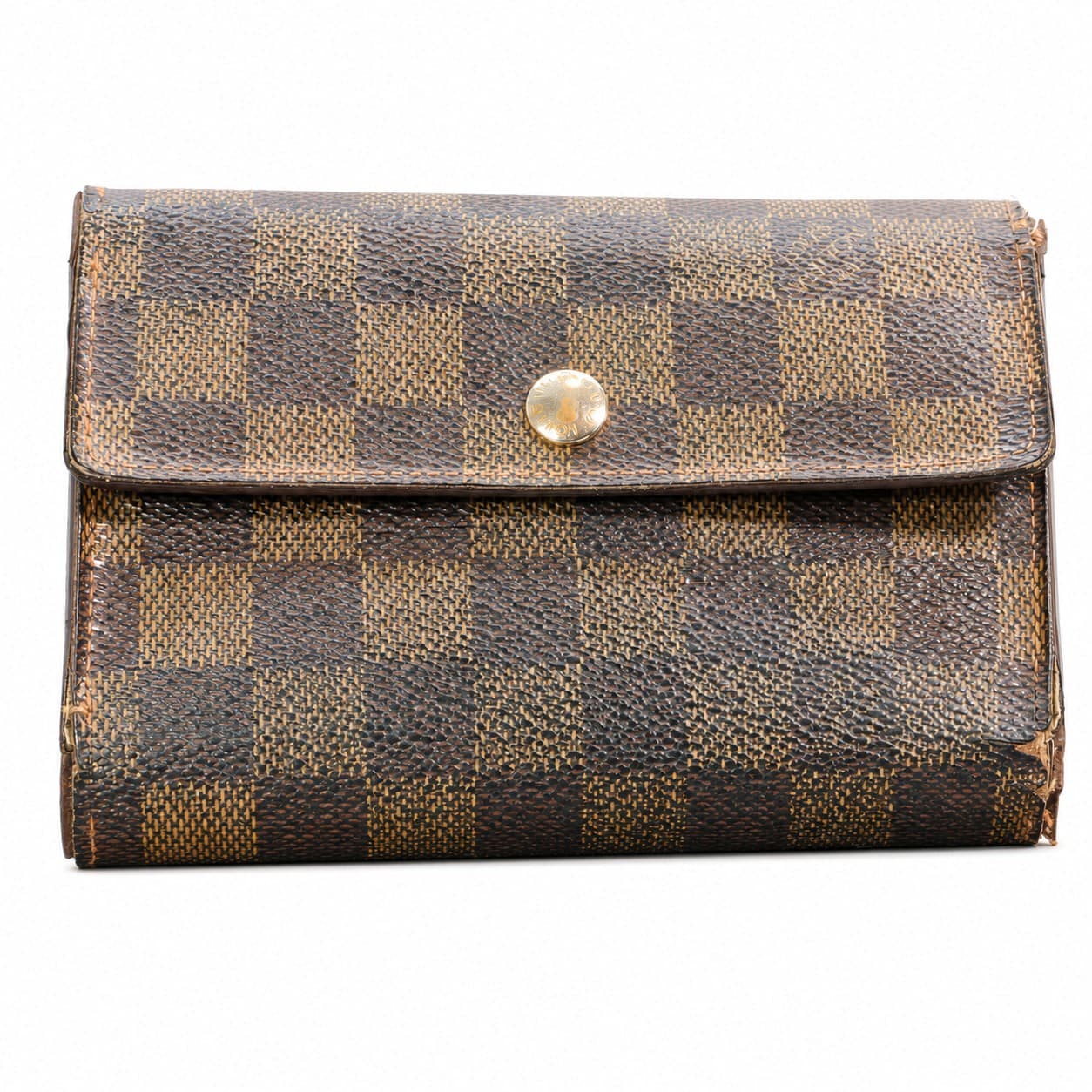 Louis Vuitton Damier Ebene Tresor Compact Trifold Wallet Purse