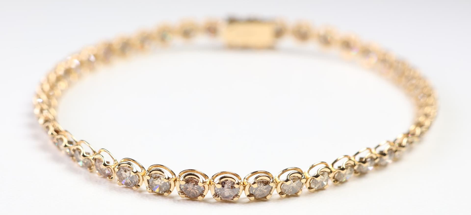 18K Yellow Gold Tennis Bracelet 5.00ctw Natural Diamonds